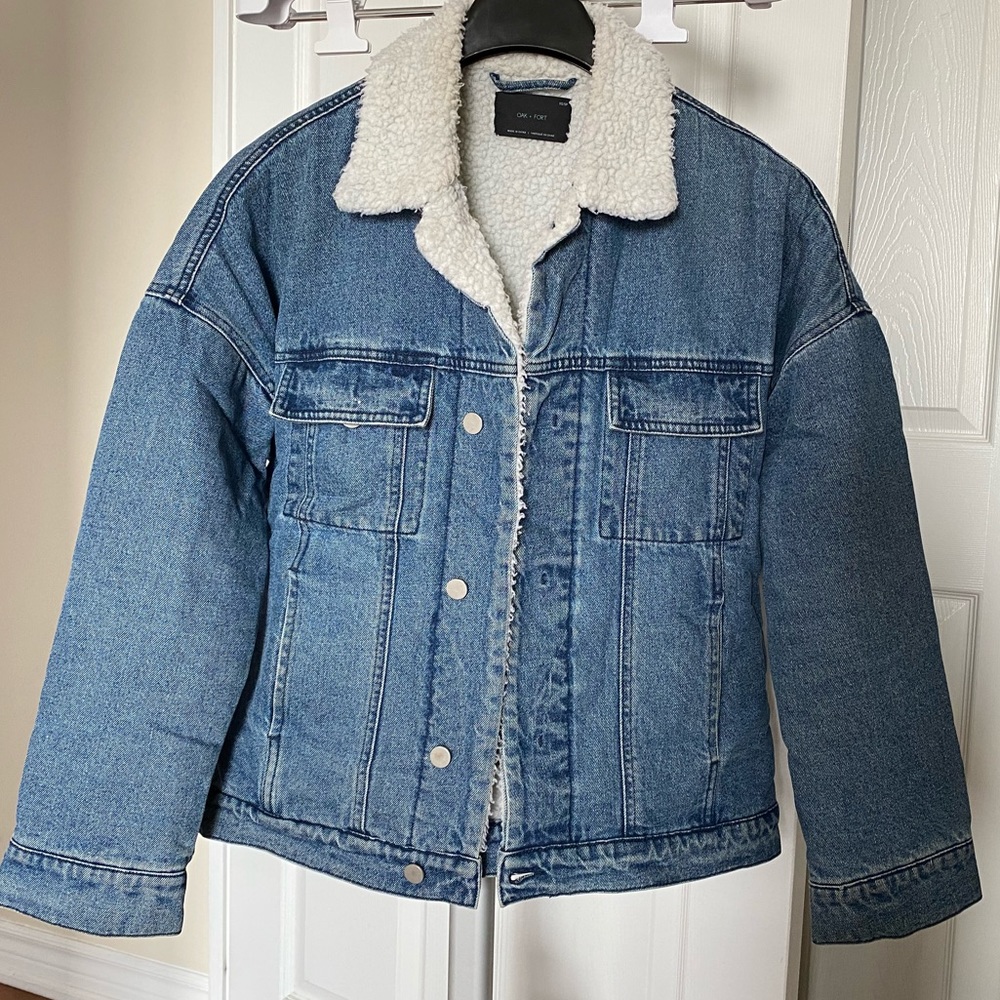 OAK + FORT Sherpa Denim Jacket